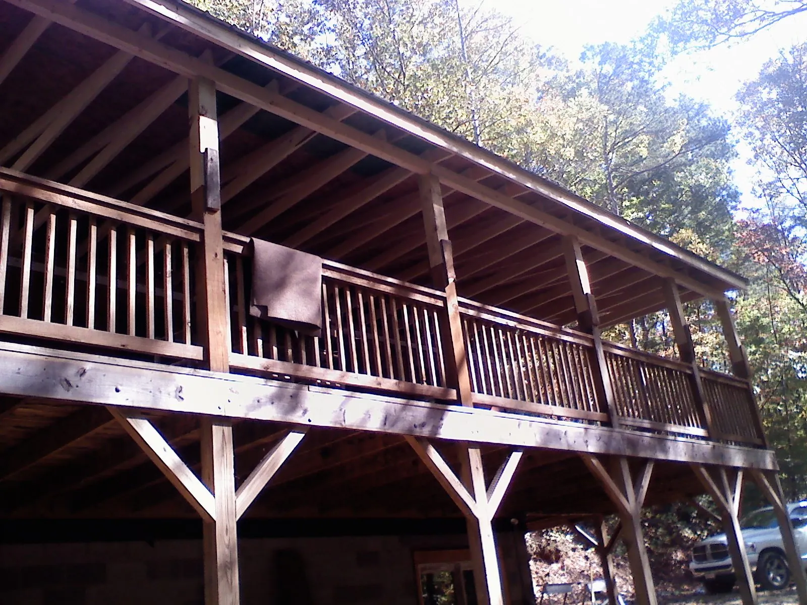 Timber framing under a new elevated porch and deck — Roof Leak Repair in Buena by Roofing Brothers